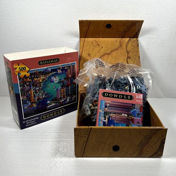 Dowdle Folk Art Jigsaw Puzzle BAHAMAS 500 Piece, 16 x 20 Collectible - Picture 2 of 4